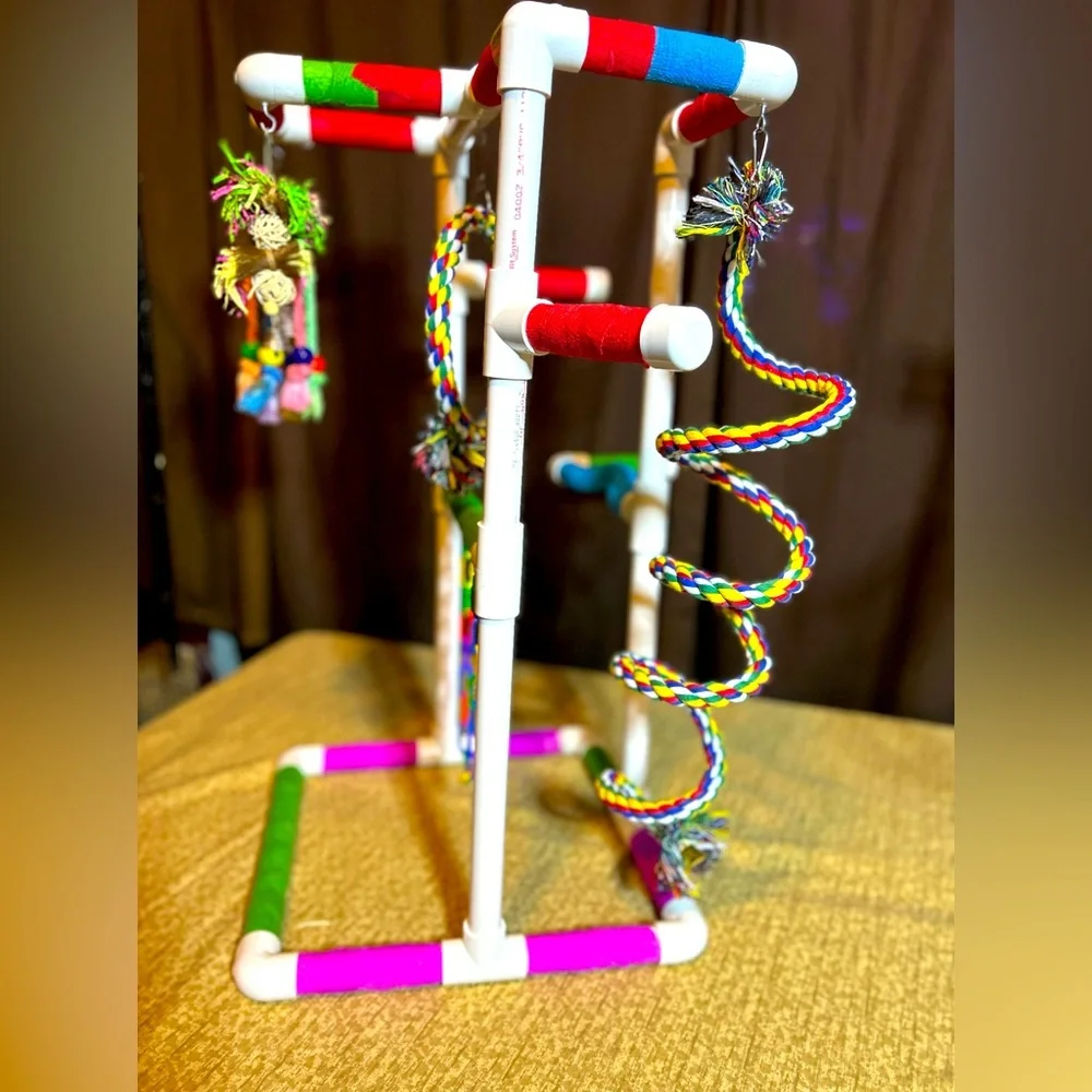 Handmade Bird Perch/Play gym